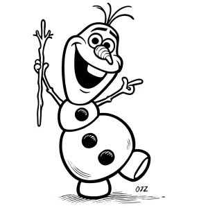coloriage Olaf à imprimer