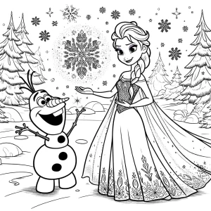 coloriage Olaf educatif pour enfant