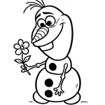 coloriage Olaf pour enfant de à imprimer