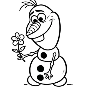 coloriage Olaf pour enfant de à imprimer