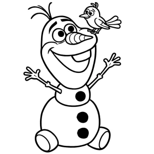 coloriage Olaf pour enfant de 3 ans