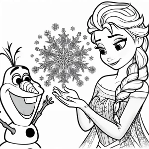 coloriage Olaf à imprimer pour enfant de 6 ans