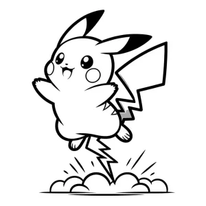 coloriage Pikachu a imprimer gratuit