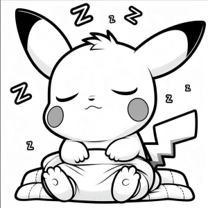 coloriage Pikachu à imprimer pour enfant de 6 ans