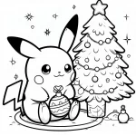 coloriage Pikachu Noel en ligne