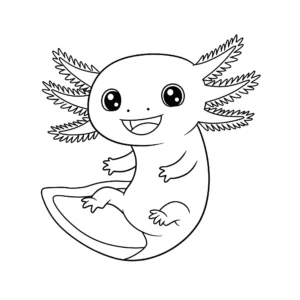 coloriage Portrait d’Axolotl d