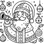 coloriage Saint Nicolas à imprimer pour enfant de 10 ans