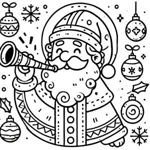 coloriage Saint Nicolas à imprimer pour enfant de 10 ans