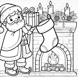 coloriage Saint Nicolas pour enfant de 4 ans