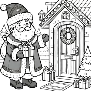 coloriage Saint Nicolas pour enfant à imprimer