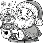 coloriage Saint Nicolas et decoupage a imprimer gratuit