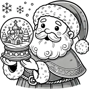 coloriage Saint Nicolas et decoupage a imprimer gratuit