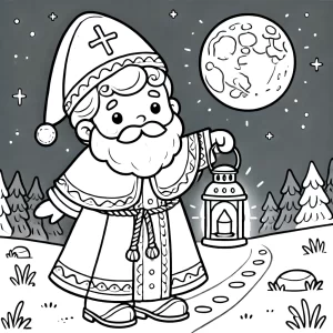 imprimer coloriage Saint Nicolas