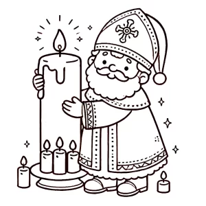 coloriage Saint Nicolas à imprimer