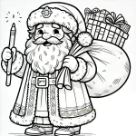 coloriage Saint Nicolas pour enfant à imprimer