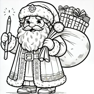 coloriage Saint Nicolas pour enfant à imprimer