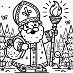 coloriage Saint Nicolas d