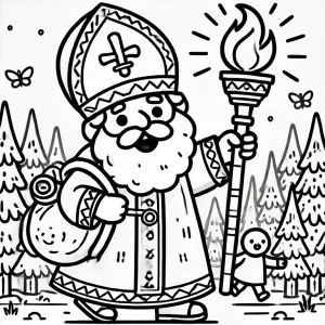 coloriage Saint Nicolas d