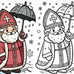 coloriage Saint Nicolas en ligne pour enfant