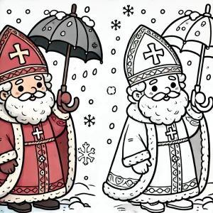 coloriage Saint Nicolas en ligne pour enfant