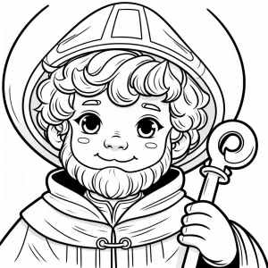coloriage Saint Nicolas a dessiner en ligne