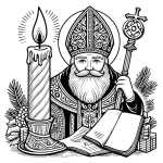 coloriage Saint Nicolas a dessiner en ligne