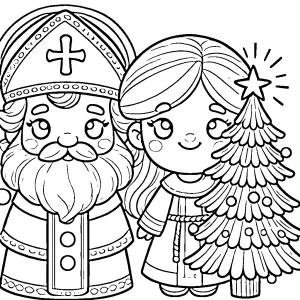 coloriage Saint Nicolas d