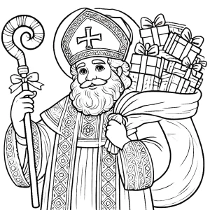 coloriage Saint Nicolas d
