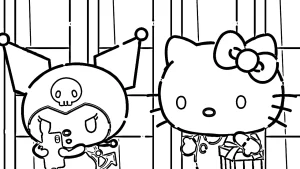 image pour coloriage Sanrio enfant