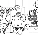 coloriage Sanrio à imprimer pour enfant de 3 ans