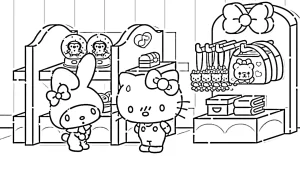 coloriage Sanrio à imprimer pour enfant de 3 ans