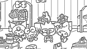 coloriage Sanrio à imprimer pour enfant de 6 ans
