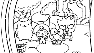 coloriage Sanrio pour enfants à imprimer