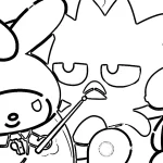 coloriage Sanrio à imprimer pour enfant de 9 ans