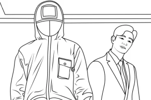 image de coloriage Squid Game 2 pour enfant