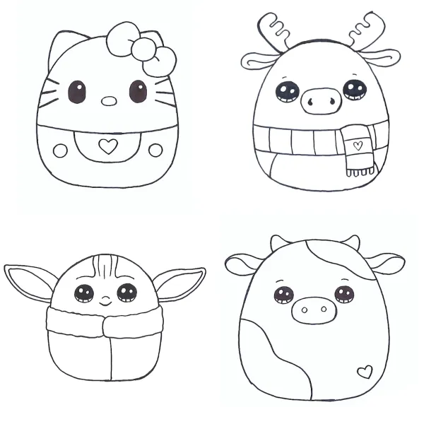 Tranh tô màu Squishmallow