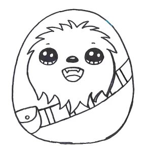 coloriage Squishmallow et découpage à imprimer