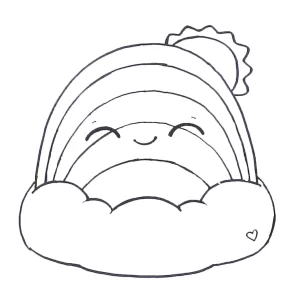 coloriage Squishmallow pour enfant de 3 ans