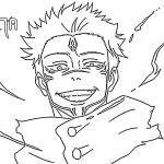 coloriage Sukuna pour enfants a imprimer gratuit