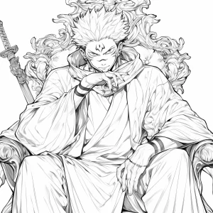 coloriage Sukuna en ligne pour enfant
