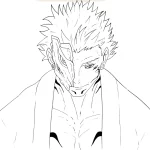 coloriage Sukuna pour enfants a imprimer gratuit