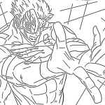 coloriage Sukuna à imprimer
