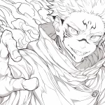 coloriage Sukuna gratuit à imprimer