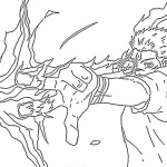 coloriage Sukuna pour primaire