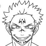 coloriage Sukuna à imprimer gratuitement pdf
