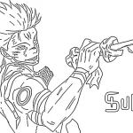 coloriage Sukuna à imprimer gratuitement pdf