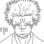 imprimer coloriage Sukuna pour enfant