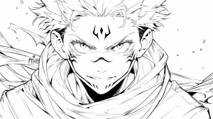 coloriage Sukuna et dessin a imprimer