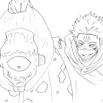 a imprimer coloriage Sukuna gratuit