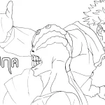 coloriage Sukuna pour enfant de 4 ans